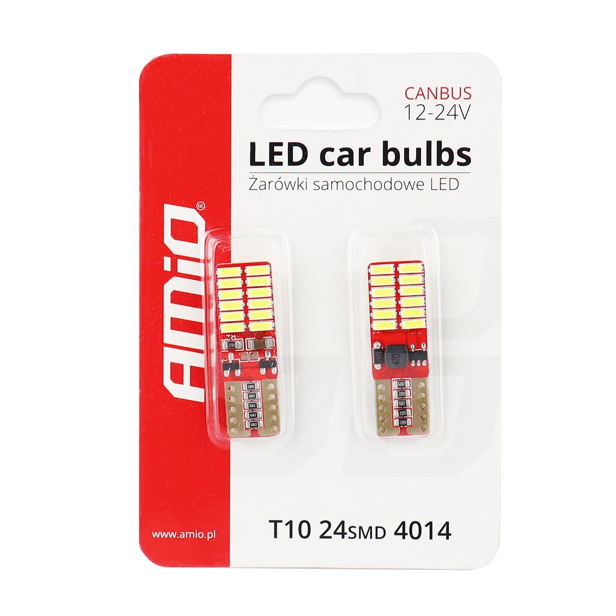 Żarówki LED CANBUS 24SMD 4014 T10e W5W White 12 V 24 V — ujęcie 5