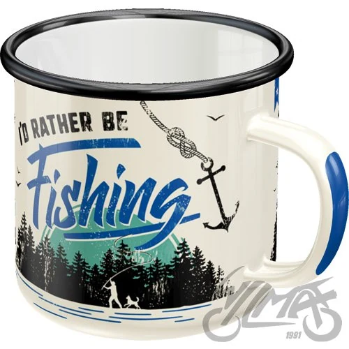 Kubek rather be fishing emaliowany 43222 — ujęcie 2