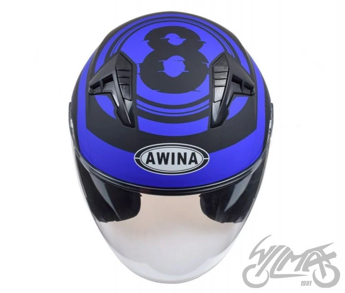 Kask otwarty Awina JK528, czarno nieb. mat — rozmiar M — ujęcie 3