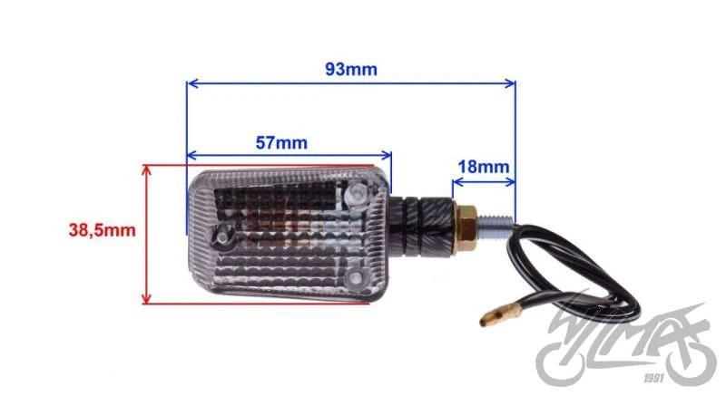 Kierunkowskaz mini carbon, jasny, krótki — AL12856 — ujęcie 2