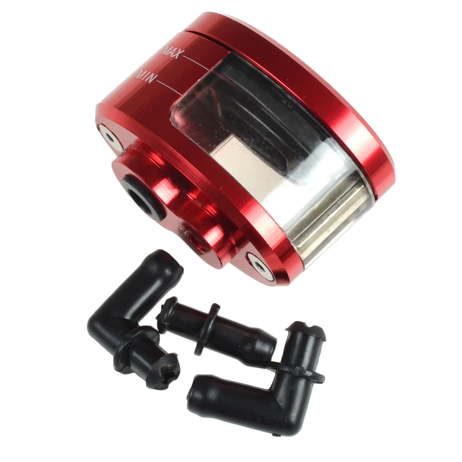 Zbiorniczek płynu hamulcowego aluminium CNC czerwony — ujęcie 1