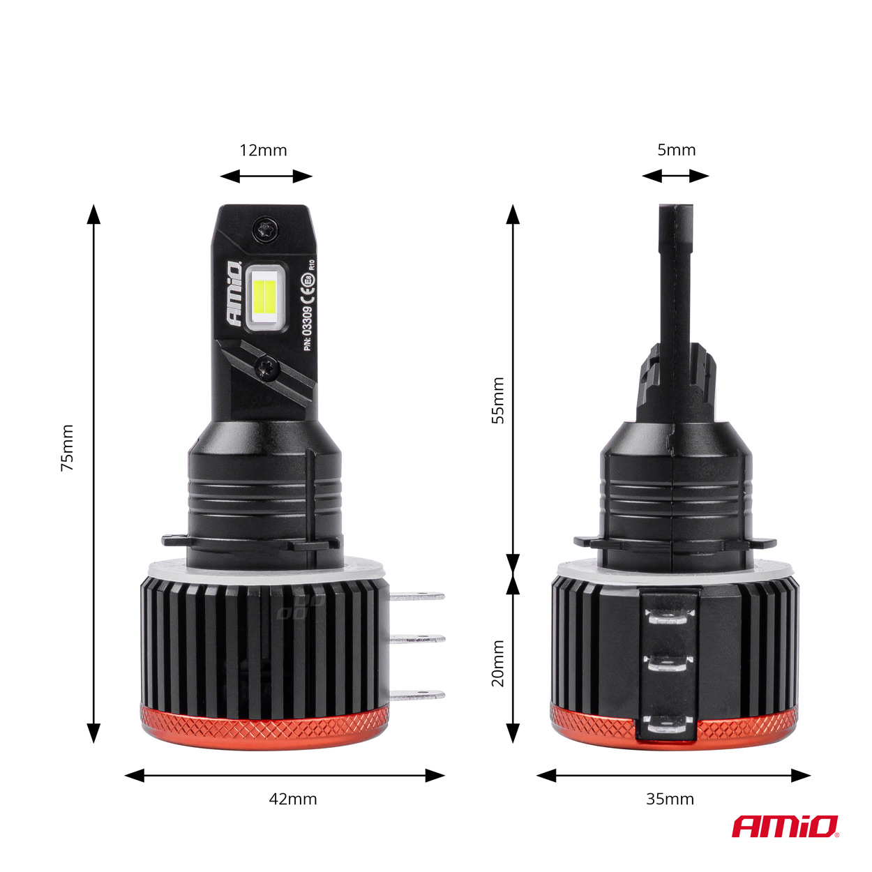 Żarówki samochodowe LED seria X3 H15 6500K Canbus — ujęcie 3