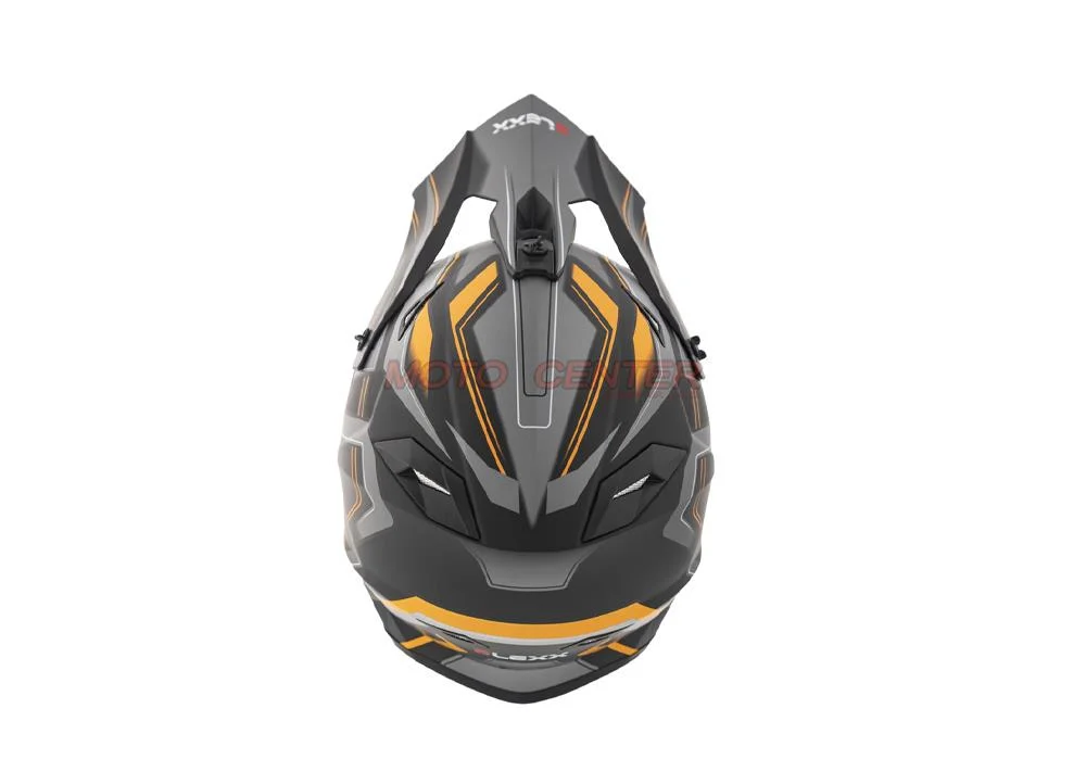Kask crossowy BLEXX YS-217 czarny mat/grafit/pomarańczowy M Homologacja ECE R22.06 — ujęcie 7