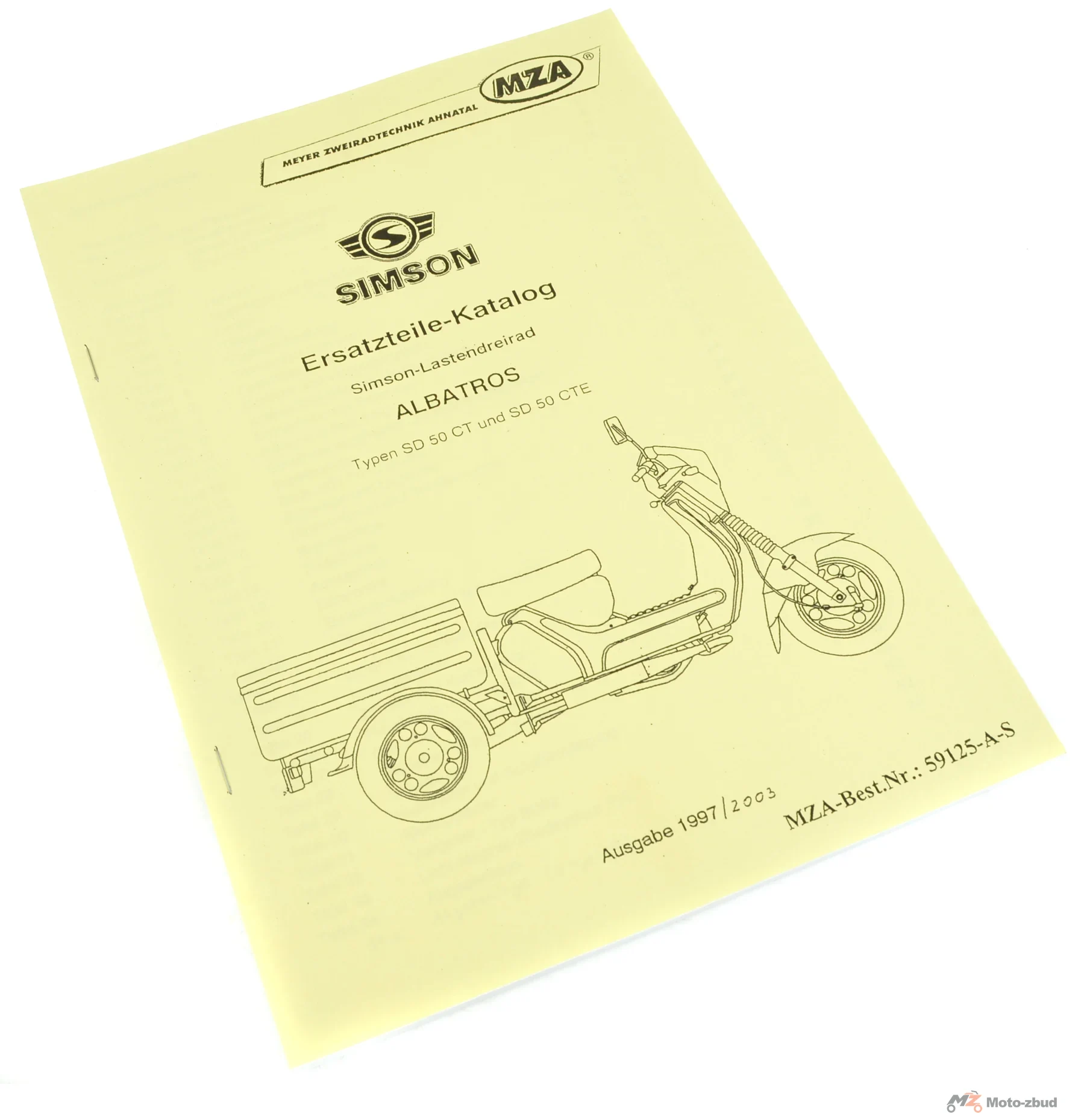 Katalog części Simson SD50 ct/cte wydanie 1997 / 2003 MZA