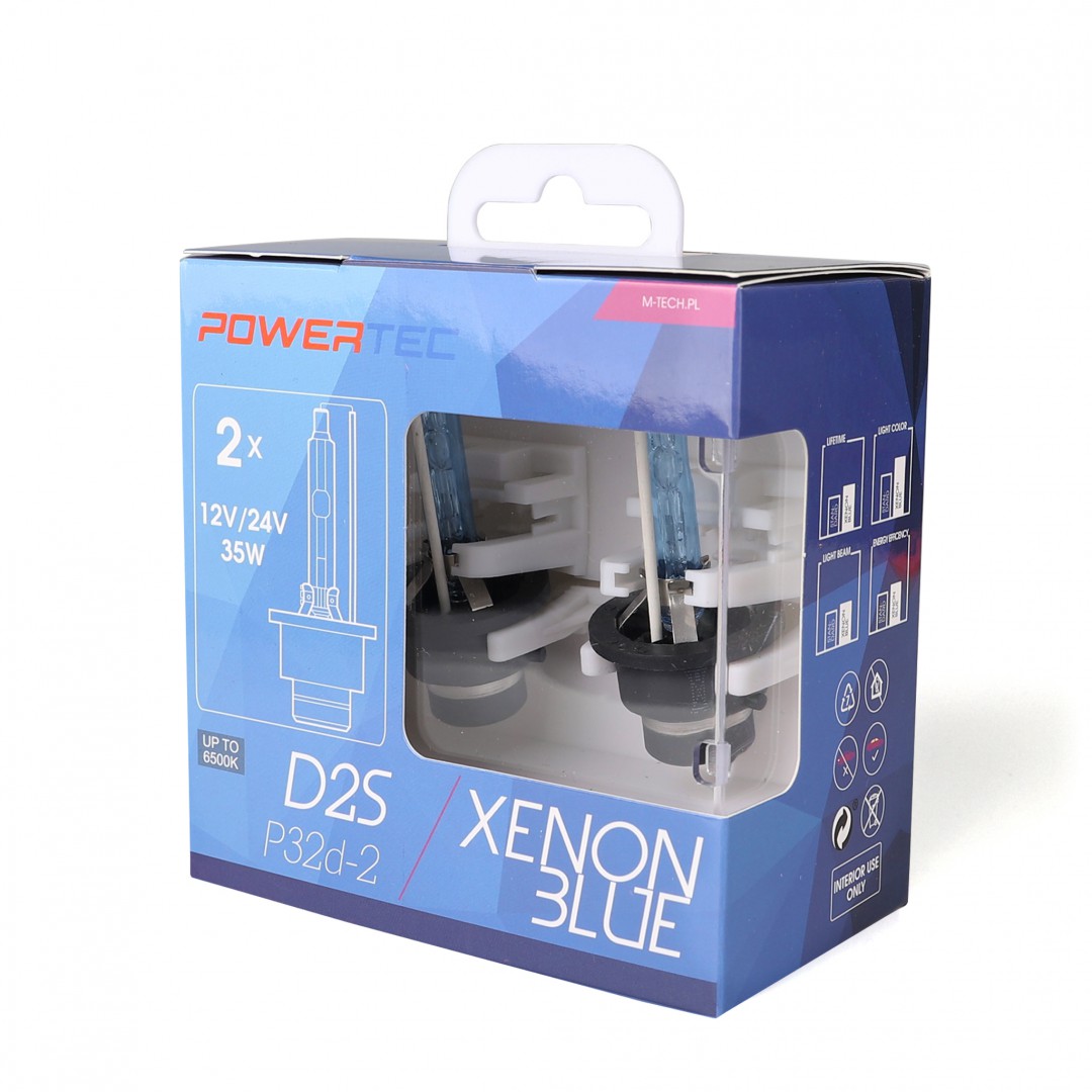 Żarówka xenon D2S 35W/6500K/X. Blue, 2 szt. M-Tech PTZXBD2S-DUO — ujęcie 3