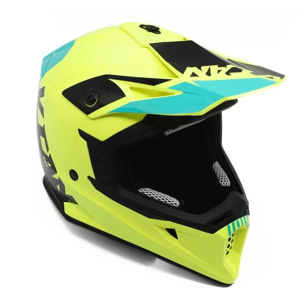 Kask VCAN model H325 fluo żółto-czarno-błękitny XS