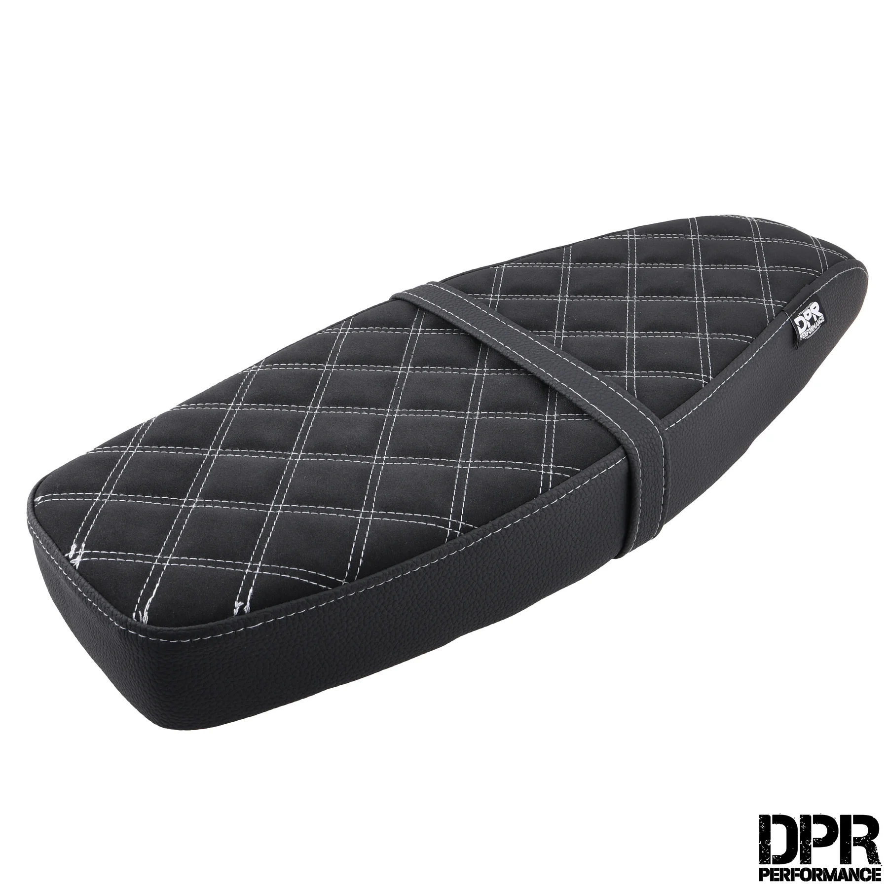 Siedzenie Simson S50 S51 S70 tuning pikowane diamond czarne + szare szwy DPR Performance — ujęcie 2