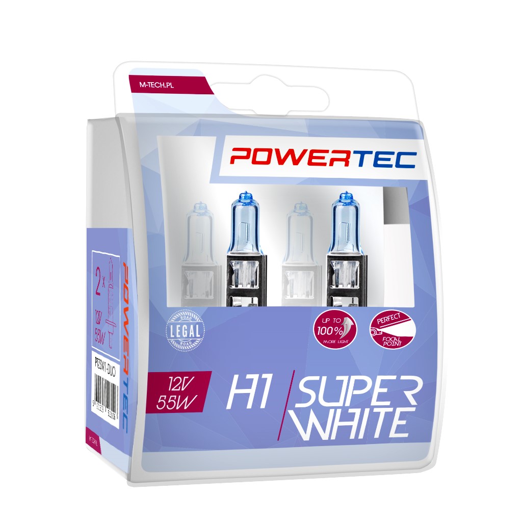 Żarówka halogenowa H1 12 V 55 W Super White DUO M-Tech PTZSW1-DUO — ujęcie 5