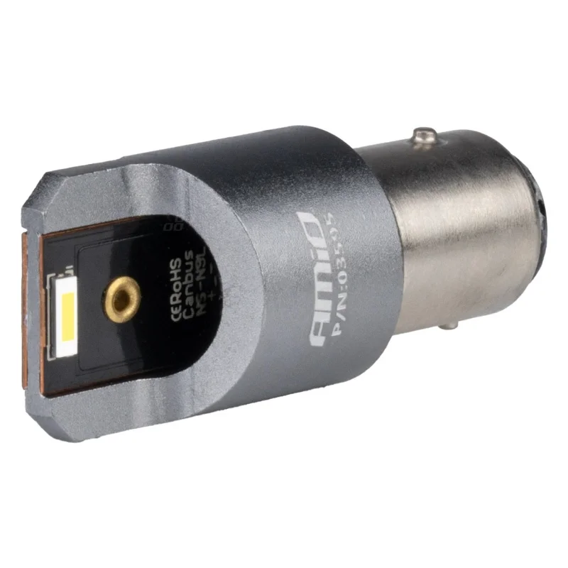 Żarówka P21/5W 12V/24V 2xLED SMD1860 CANBUS biała AMIO (2szt.) — ujęcie 4