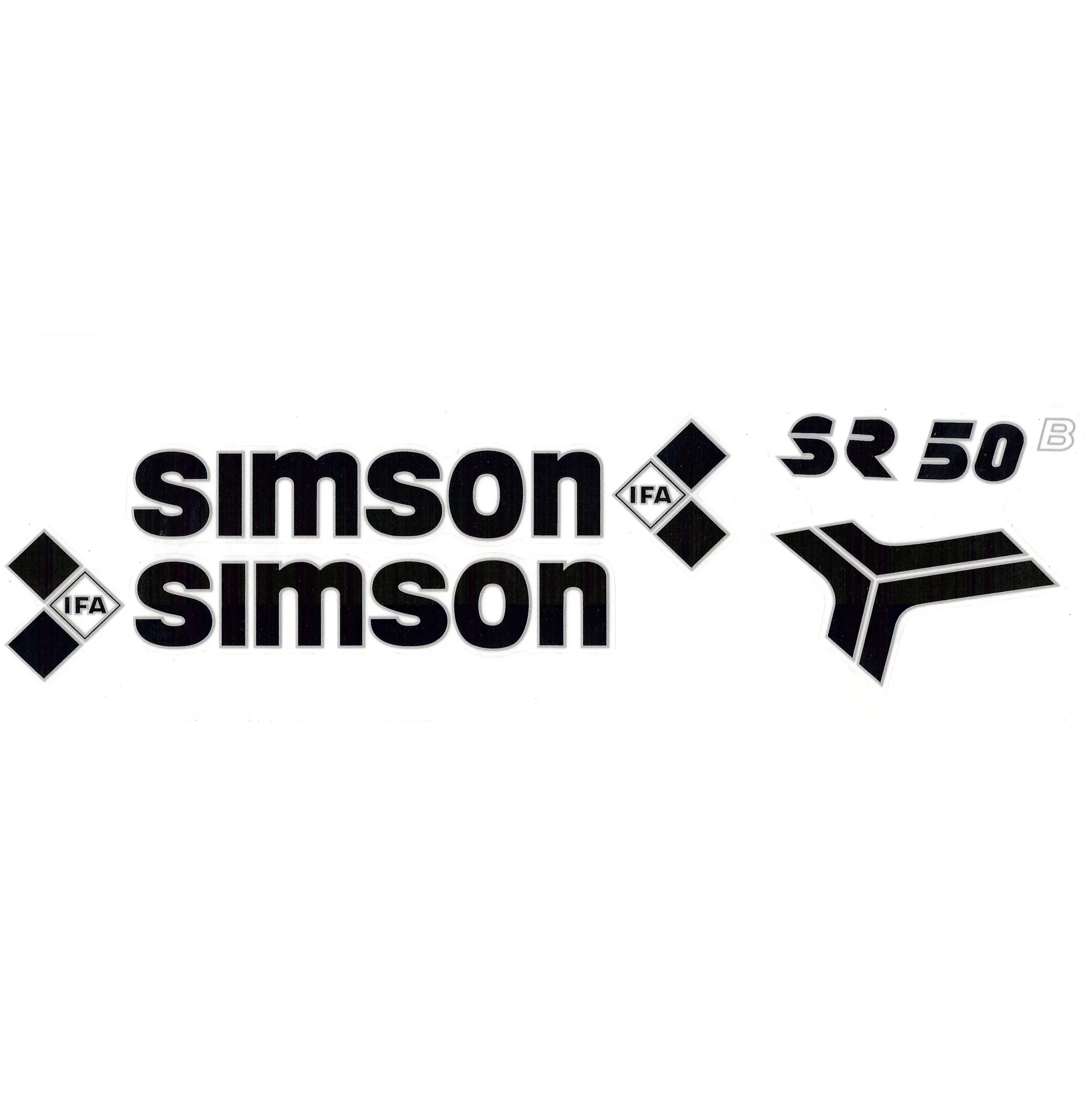 Naklejka Simson SR50 czarna typ 2 kpl. — ujęcie 1