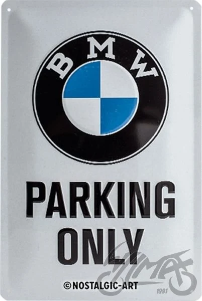 Tablica plakat 20 × 30 BMW parking only 22241 — ujęcie 2