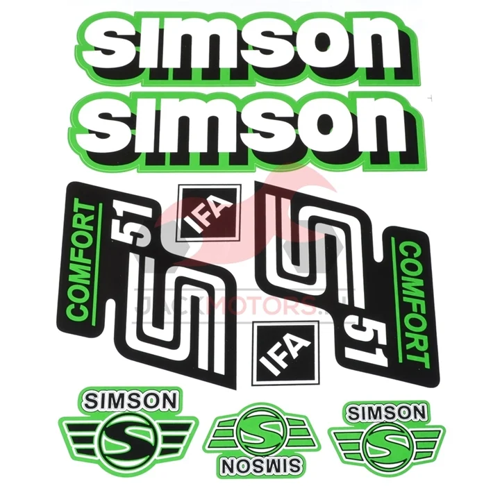 Naklejka Simson S51 comfort zielona kpl. — ujęcie 1