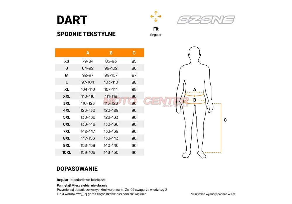 Spodnie motocyklowe tekstylne OZONE DART czarne 5XL — ujęcie 3