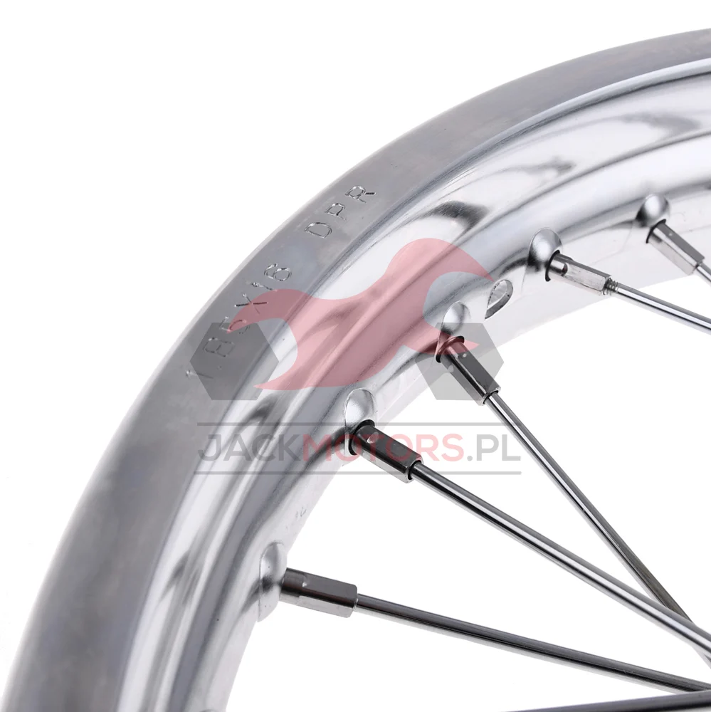 Koło jezdne Simson S51 1,85 × 16 chrom DPR Classic czarna piasta + szprychy chrom — ujęcie 3