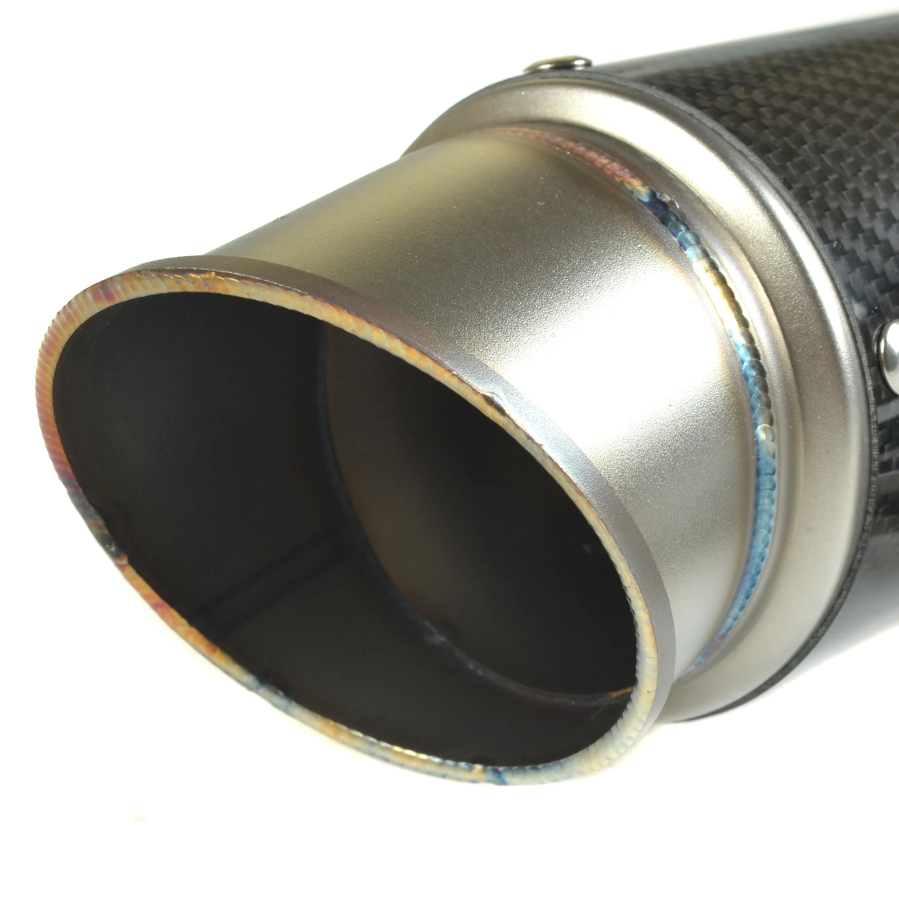 Końcówka wydechu UNI round short carbon kpl. — ujęcie 3