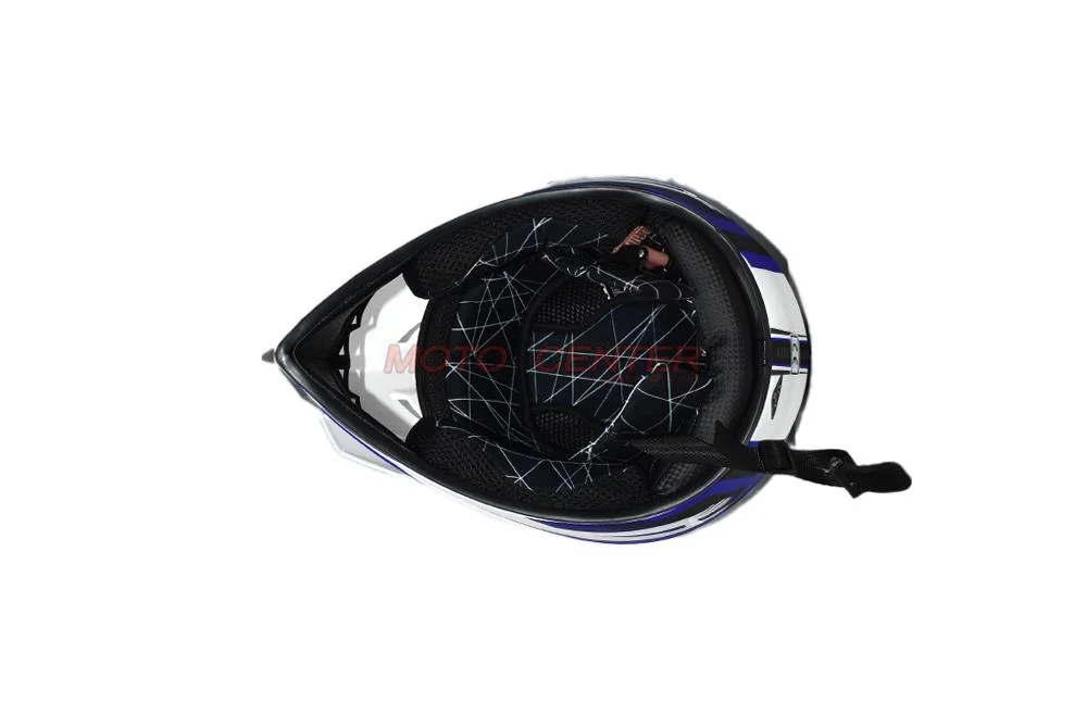Kask crossowy MPX WL-905 biały mat/niebieski XL — ujęcie 6