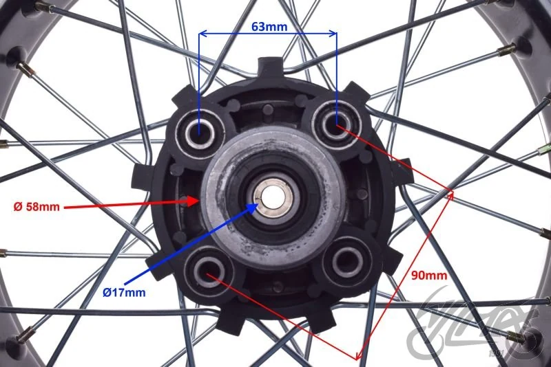 Koło 17 × 3,50 tył do Rometa CRS50/125 — ujęcie 3