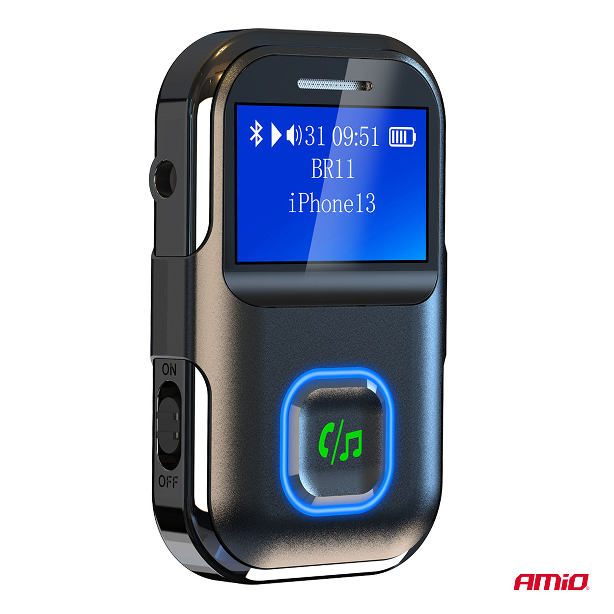 Odbiornik bluetooth na mini jack LCD AUX — ujęcie 3
