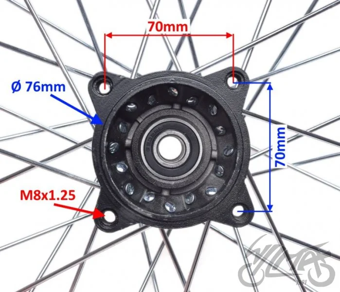 Koło tył 1.85-14 do pit bike Honda CRF50 niebieski — ujęcie 2