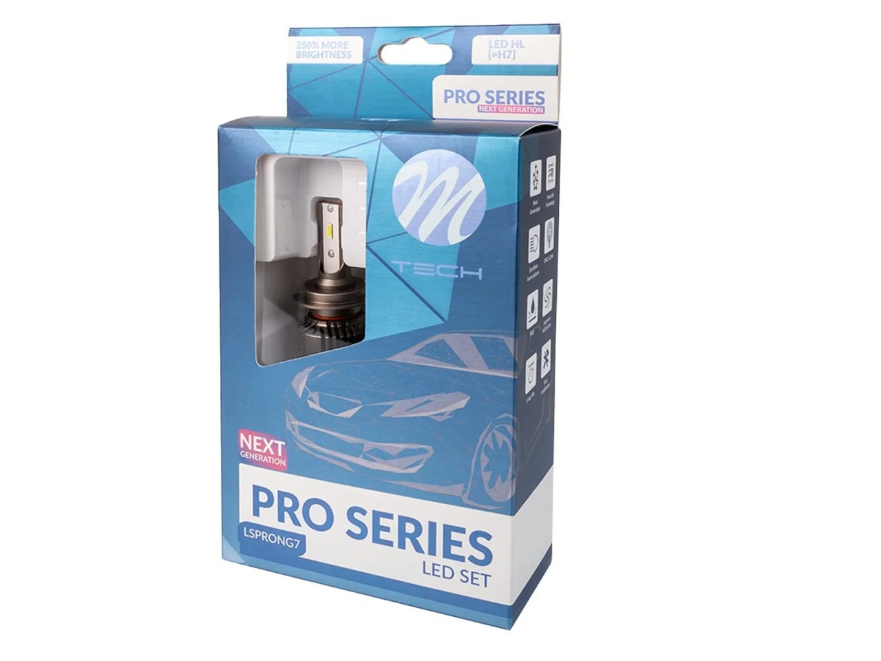 Żarówki M-TECH PRO SERIES NEXT GENERATION H7 6500K 40W — ujęcie 3