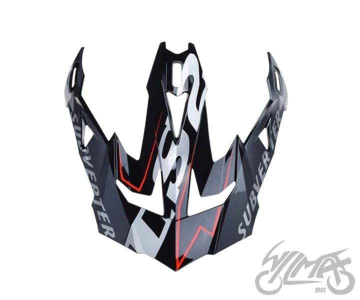 Daszek kasku MX700 arched black silver titanium — ujęcie 2