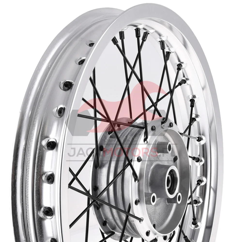 Koło jezdne Simson 1,85 × 16 S50/51/70 aluminium DPR Classic czarne szprychy — ujęcie 5