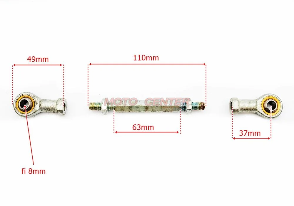 Drążek kierowniczy z końcówkami P+L ATV50 długość 110/170 mm — ujęcie 2