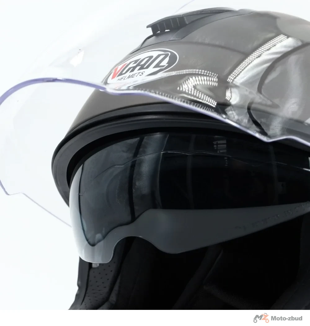 Kask VCAN model H586 palio Black titanium bez szczęki czarno-szaro-tytanowy mat L — ujęcie 3