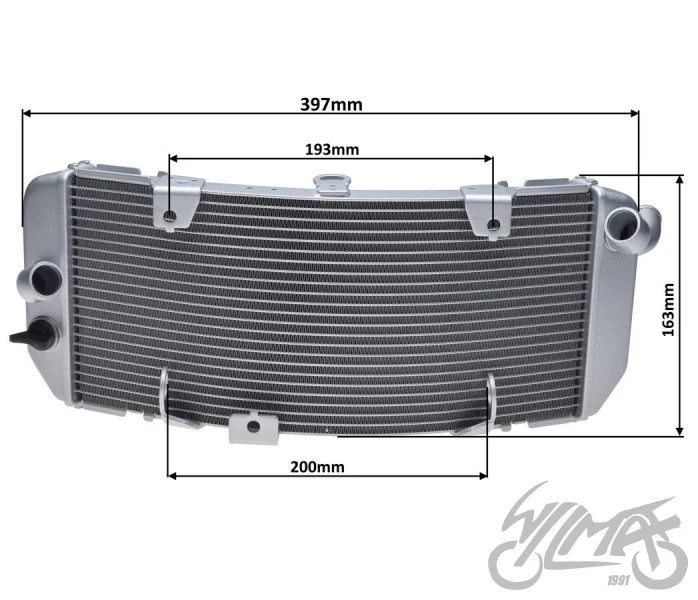 Chłodnica cieczy do Yamahy TMAX 500 2008–2011 — ACH0057 — ujęcie 2