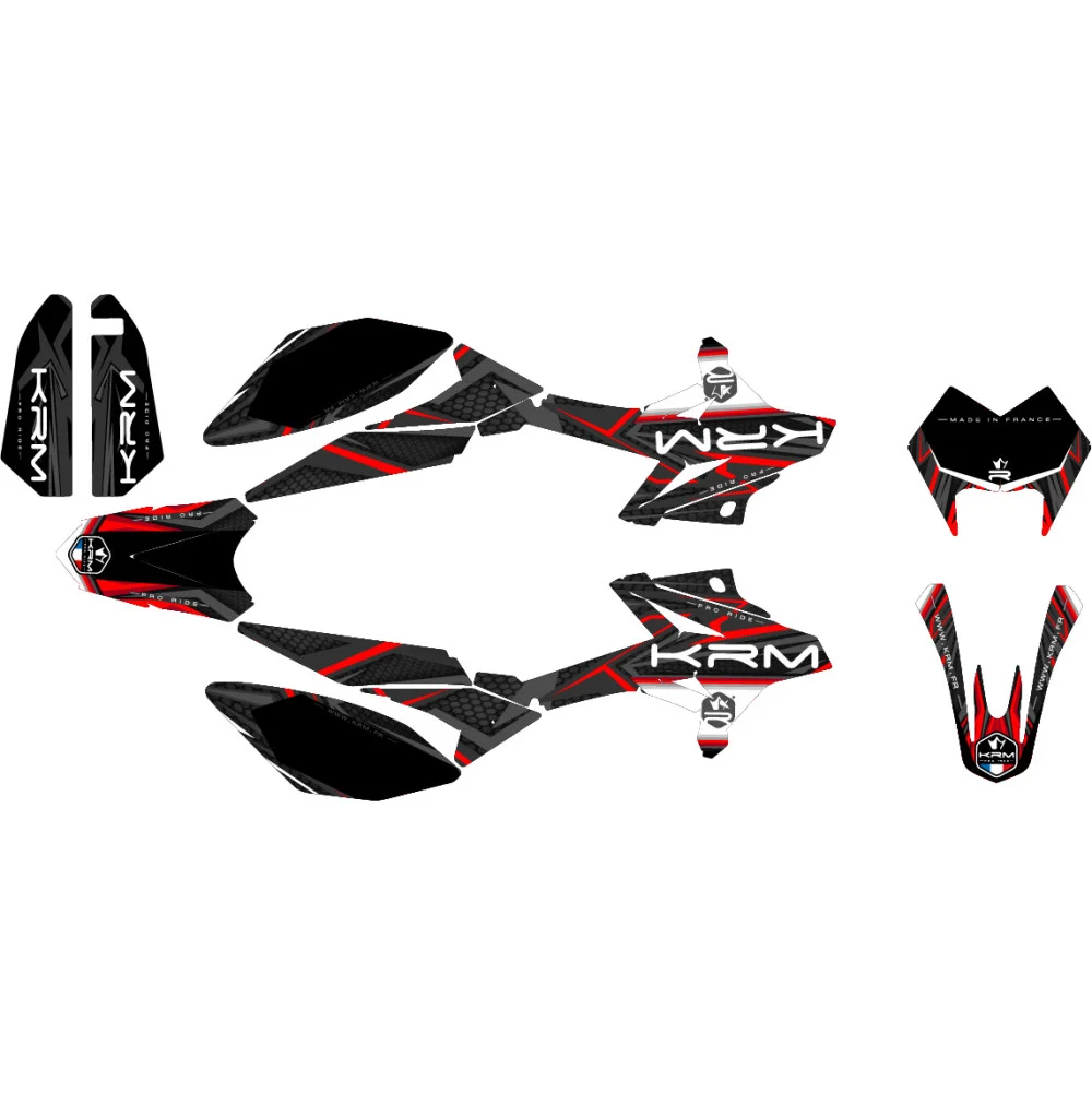 Naklejki / okleina KRM Pro Ride czarno czerwona Beta RR 2011-2020 r. kpl. — ujęcie 1