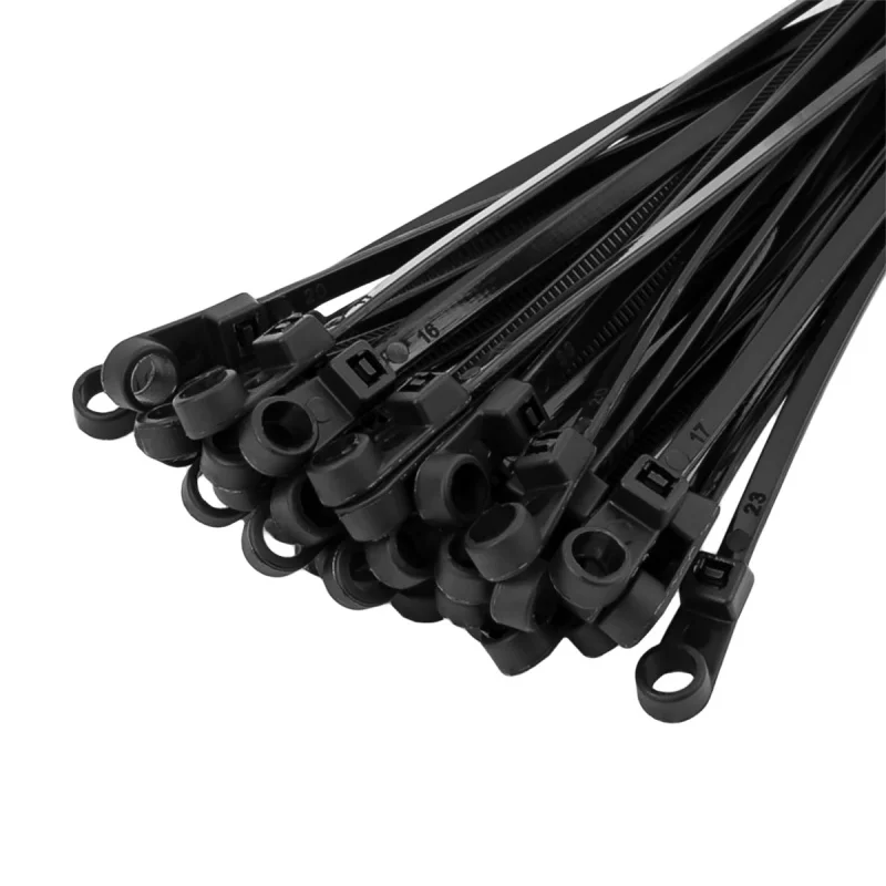 Opaska zaciskowa trytytka z kołkiem nylonowa czarna 4.2х220mm 100szt Polax — ujęcie 3