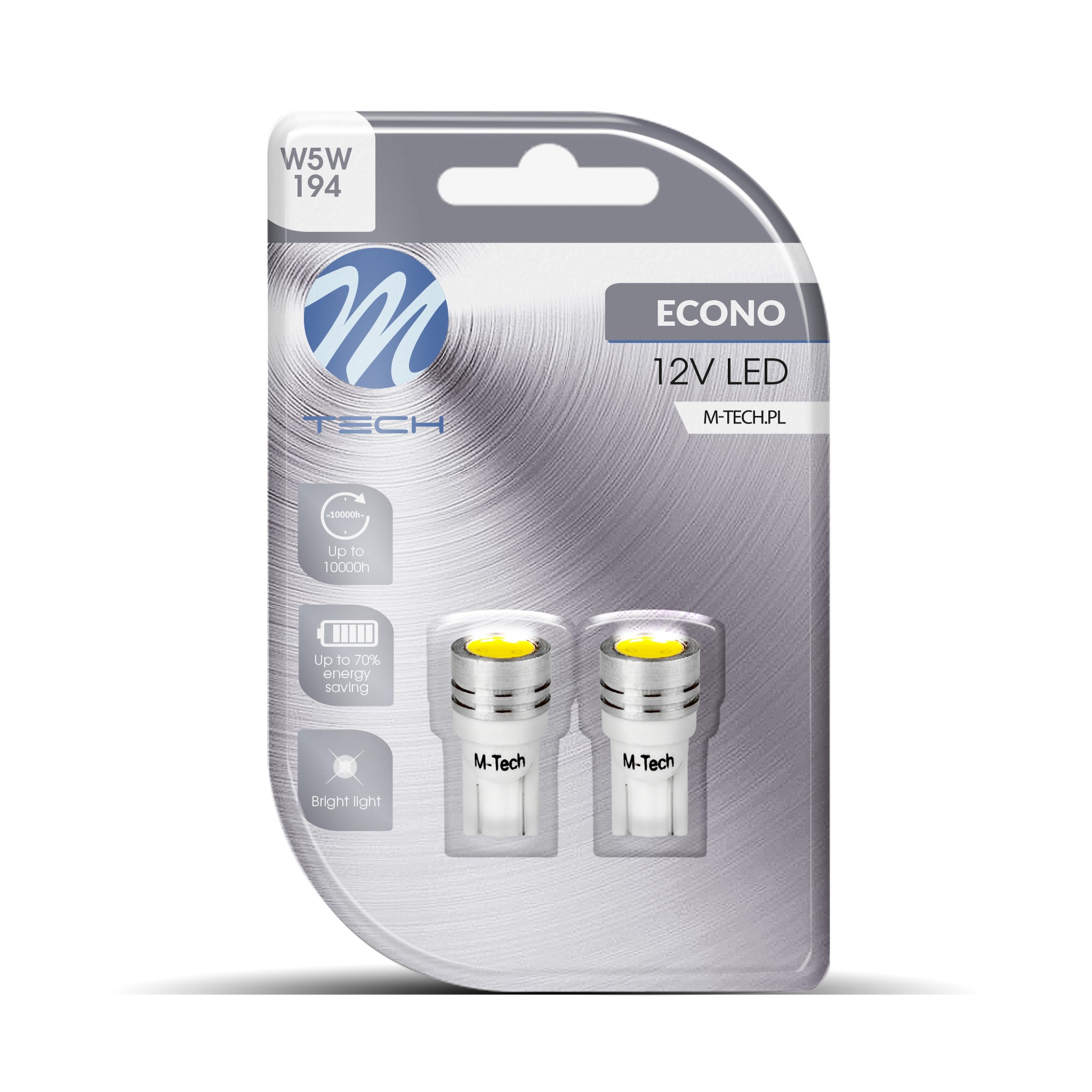 Żarówka LED W5W 1-High Power biała, 2 szt. M-Tech LB014W — ujęcie 3