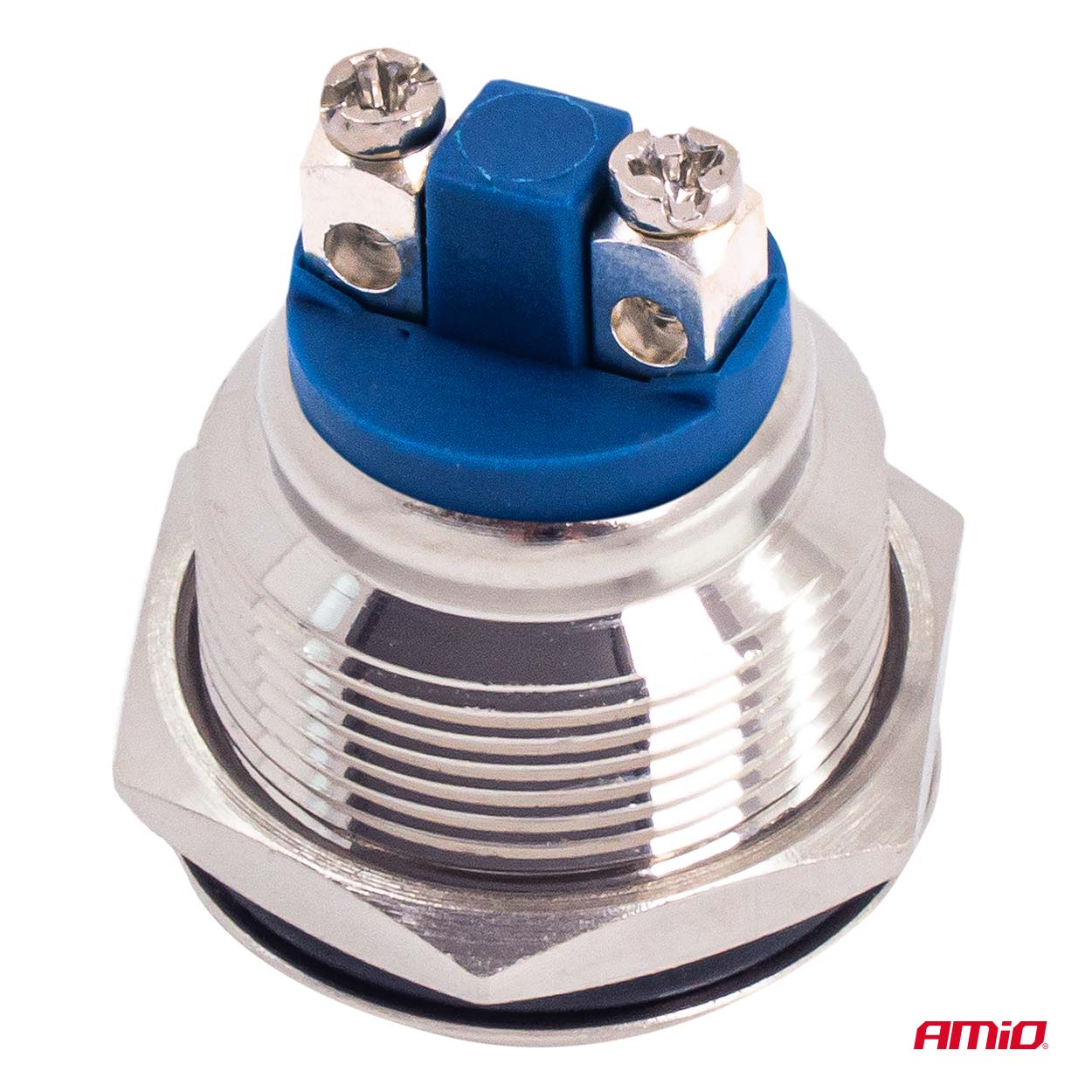Przycisk chwilowy rozruchu płaski okrągły stalowy 19 mm 5A 12/230V — ujęcie 4