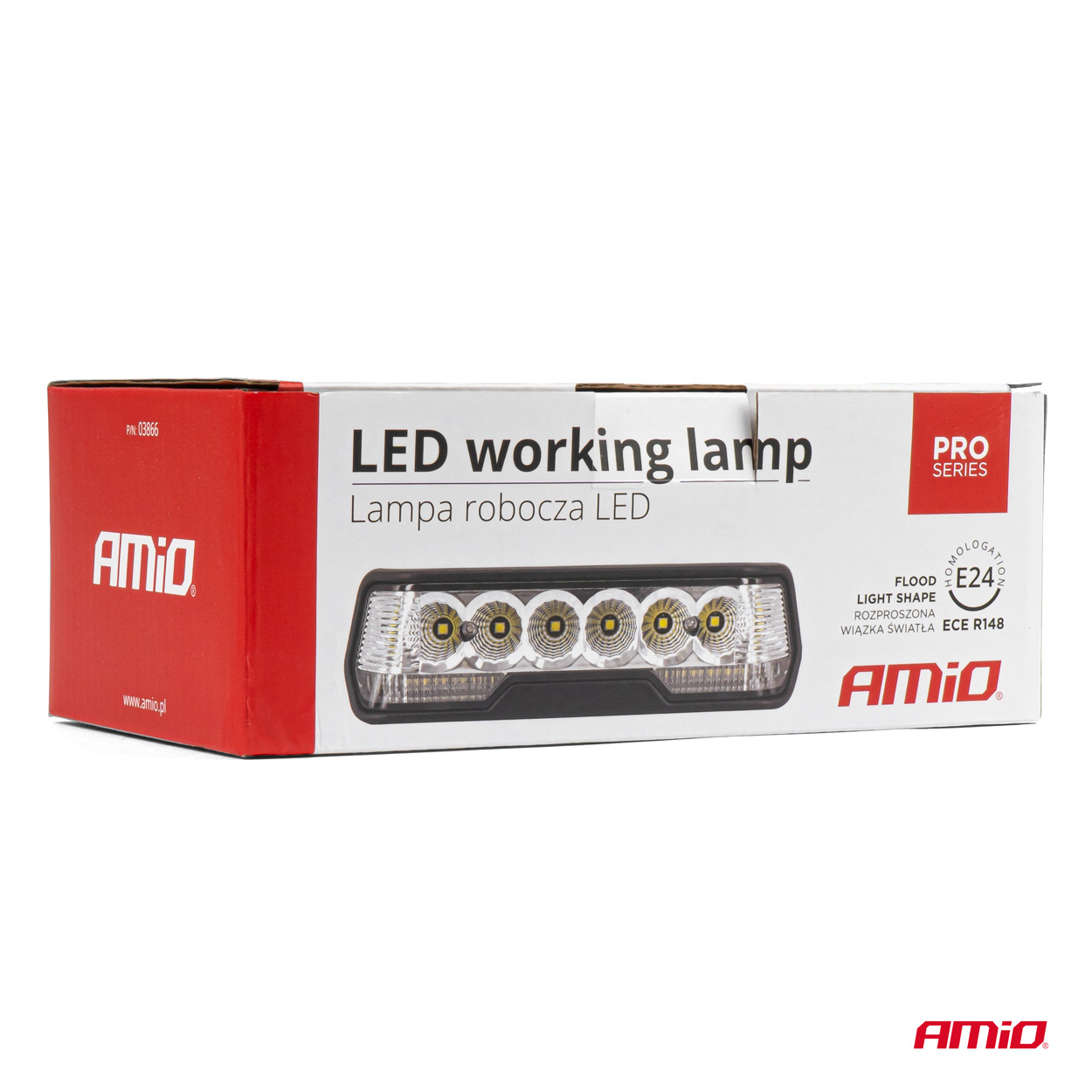 Lampa robocza drogowa LED PRO reflektor homologacja ECE R148 12 V 24 V — ujęcie 6