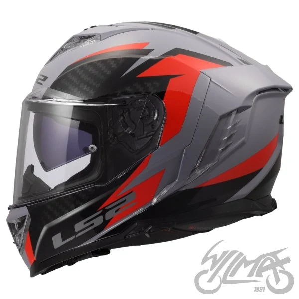 Kask LS2 FF818 Storm III Dynamo Grey Red — rozmiar S — ujęcie 2