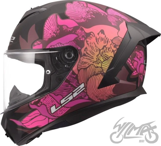 Kask LS2 FF820 Rapid III Poppies II Black Pink — XXL — ujęcie 1