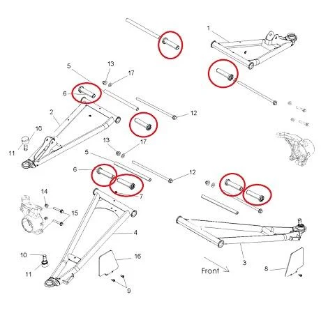 Tuleja wahacza przód Polaris Sportsman, Trial Blazer, Trial Boss, magnum — ujęcie 3