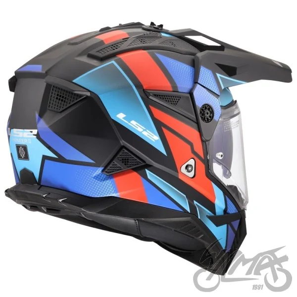 Kask adventure LS2 MX702 Pioneer II Block Black Red Blue — S — ujęcie 5