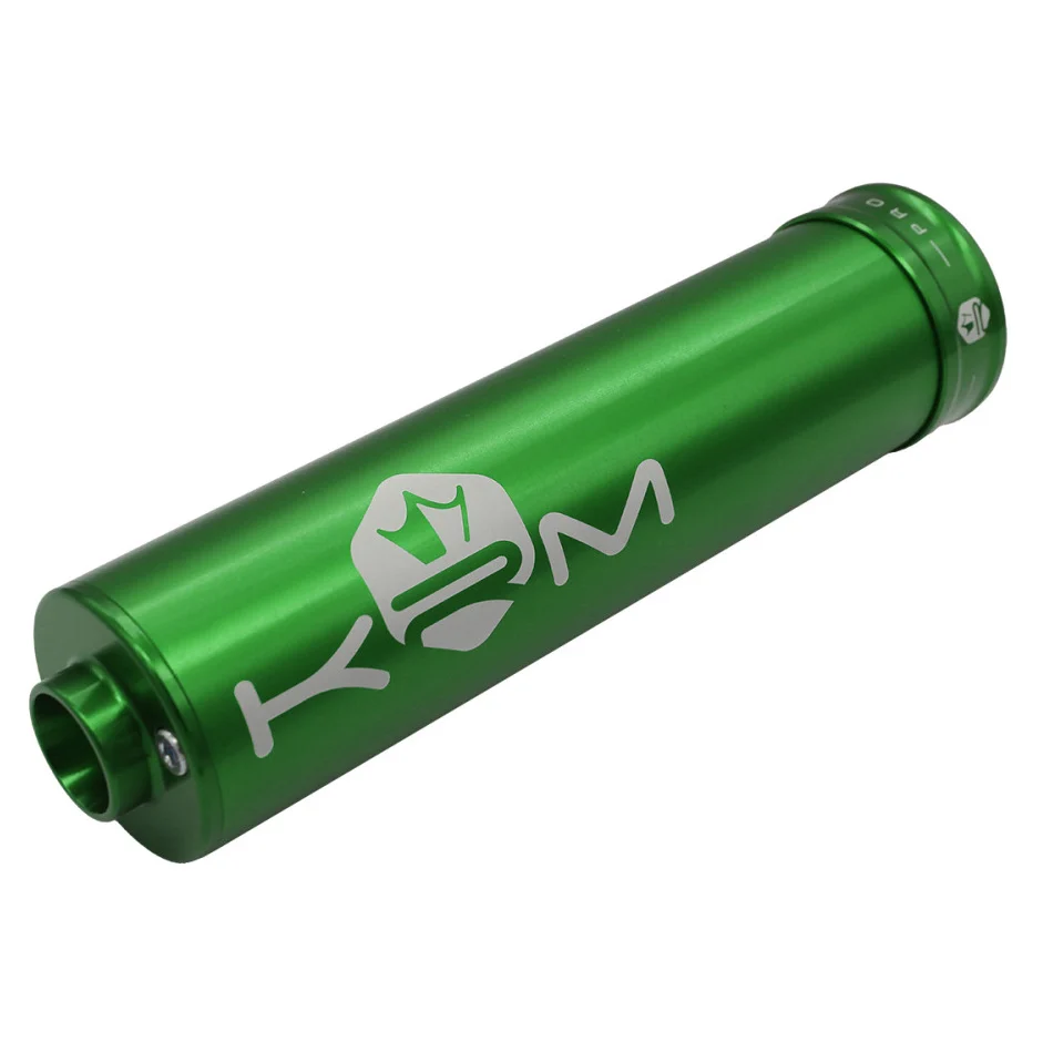 Końcówka wydechu KRM Pro Ride aluminium zielona 70-90 cm³ — ujęcie 1