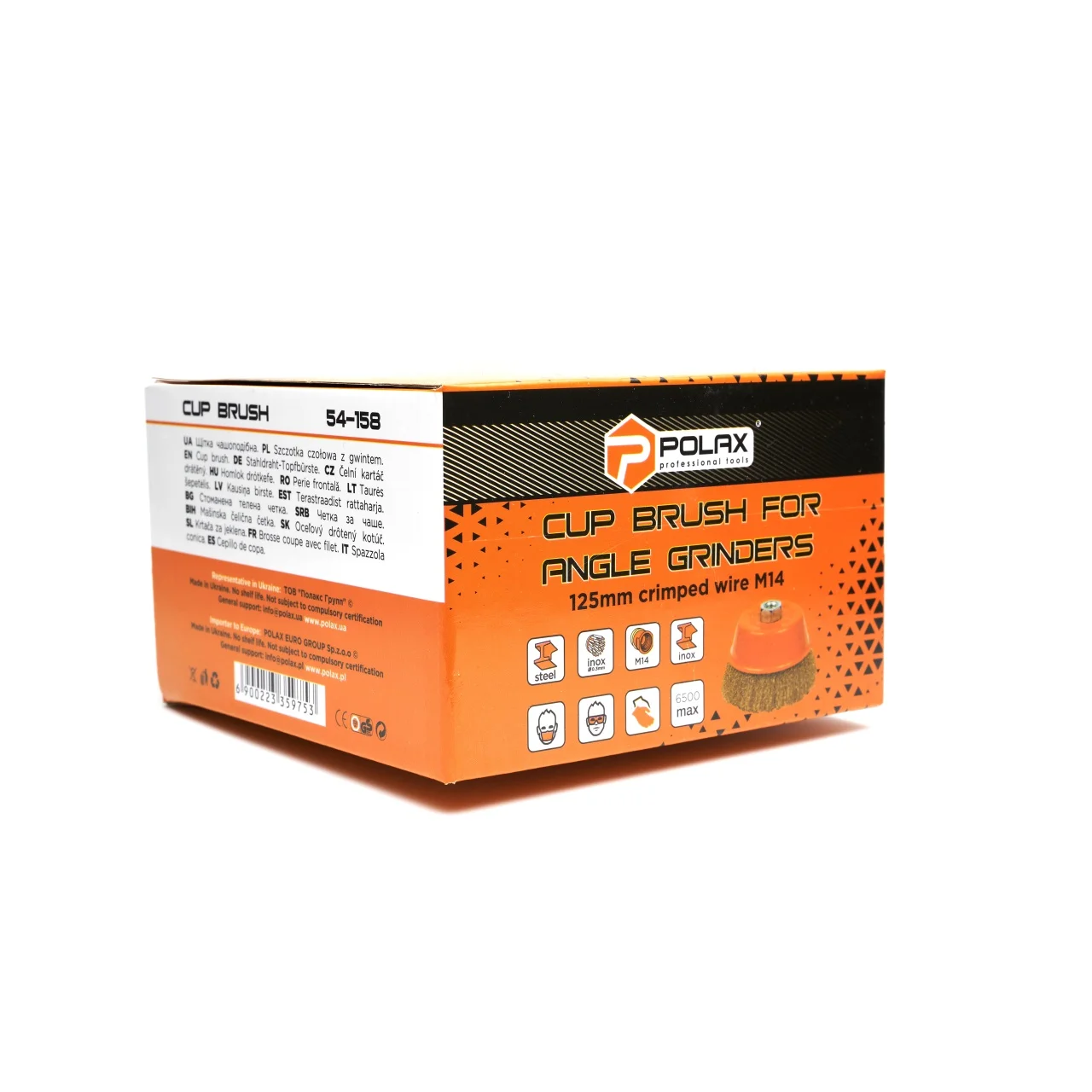 Szczotka czołowa M14 125mm drut falisty 54-158 — ujęcie 2