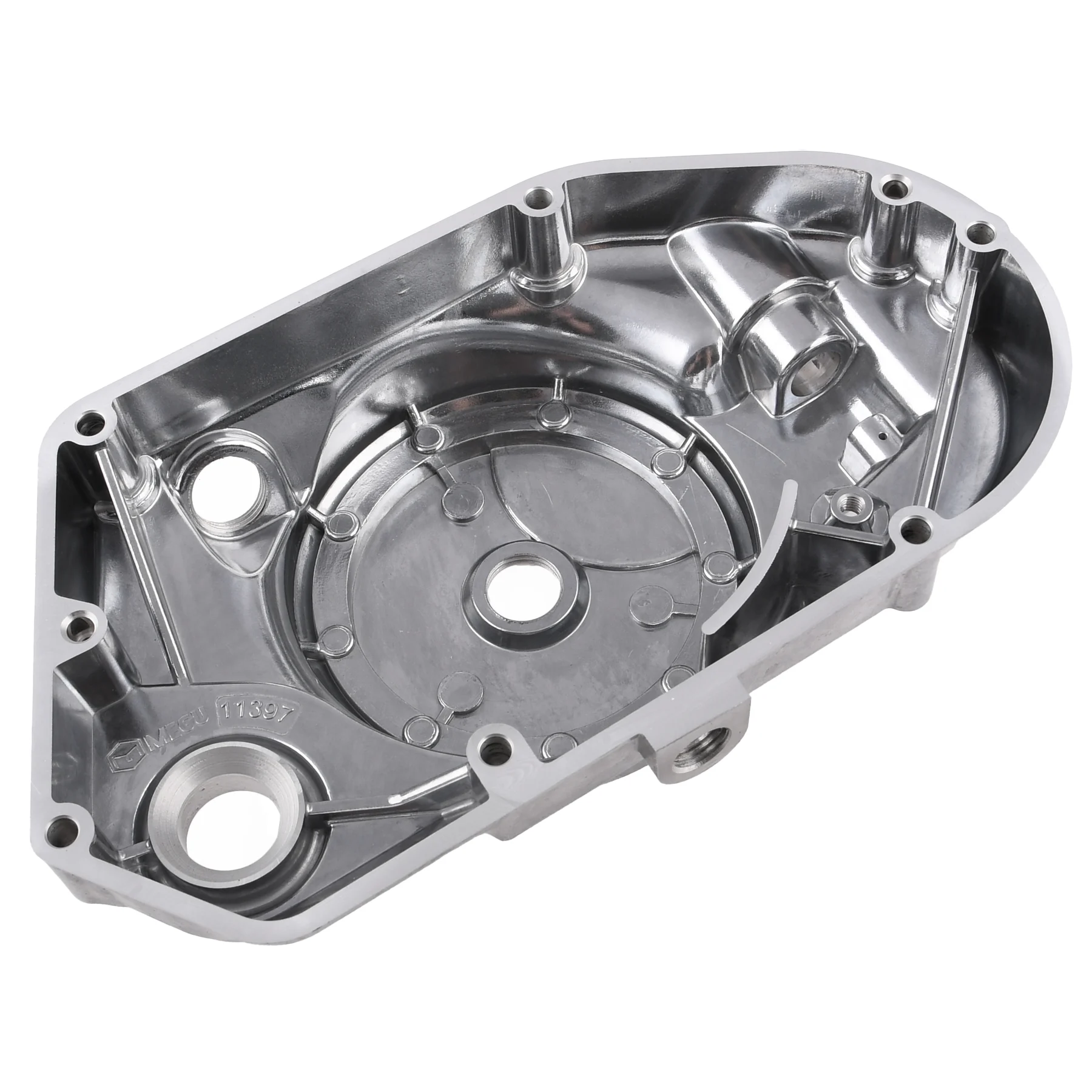 Pokrywa silnika Simson S51 SR50 lewa obrotomierz Ml-Megu aluminium polerowana — ujęcie 3