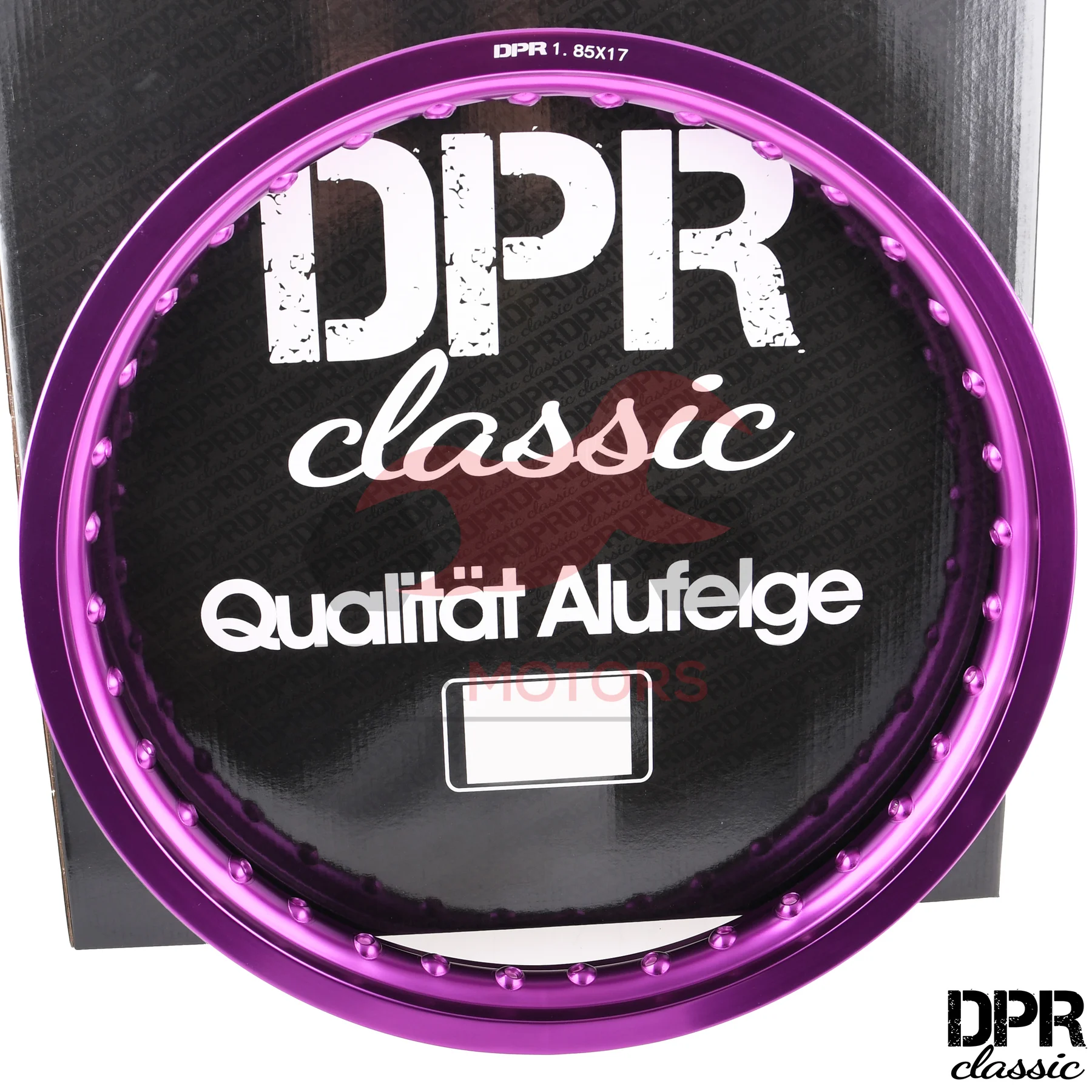Obręcz koła 1,85 × 17 aluminiowa fioletowa DPR Classic — ujęcie 1