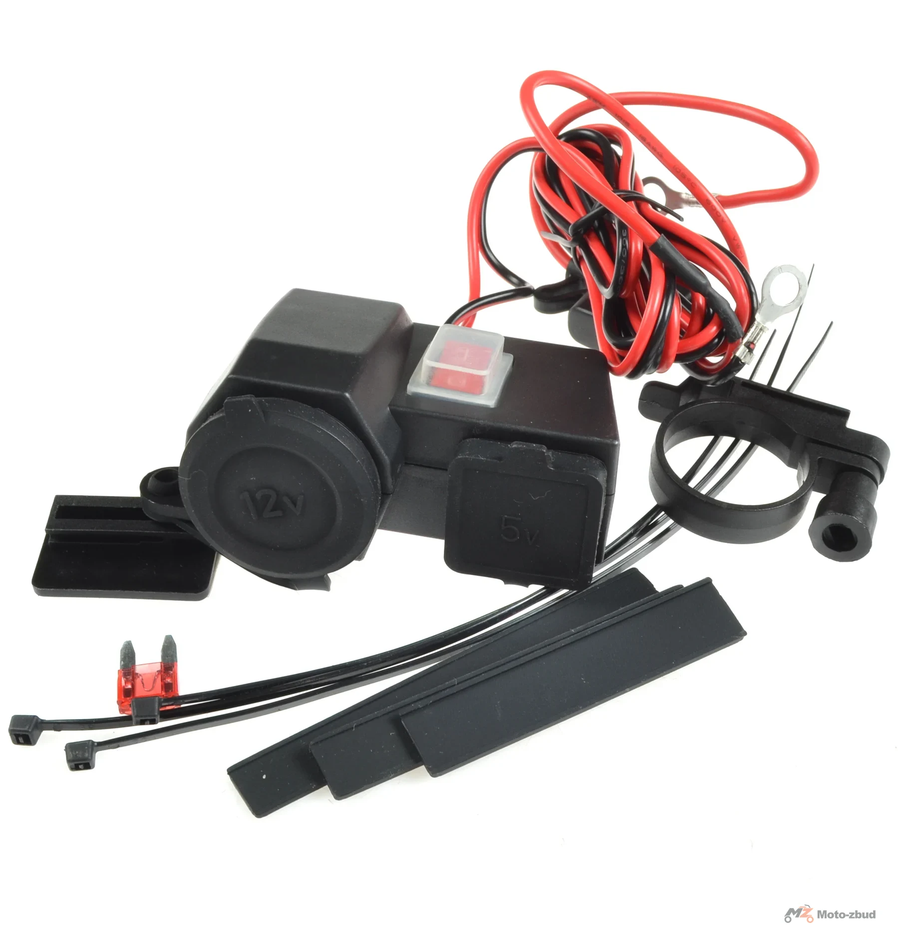 Ładowarka motocyklowa zapalniczka + USB uniwersalna — ujęcie 2