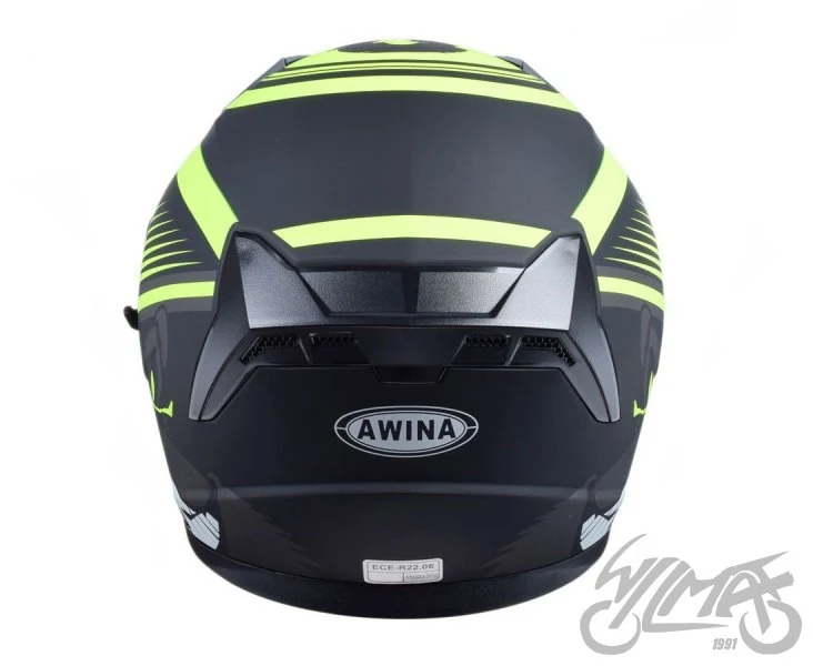Kask otwarty Awina JK528, czarno żółty mat — rozmiar L — ujęcie 4