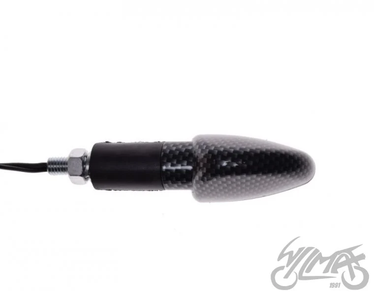 Kierunkowskazy LED carbon, biały klosz 12 V 1 W — para AM1329 — ujęcie 3