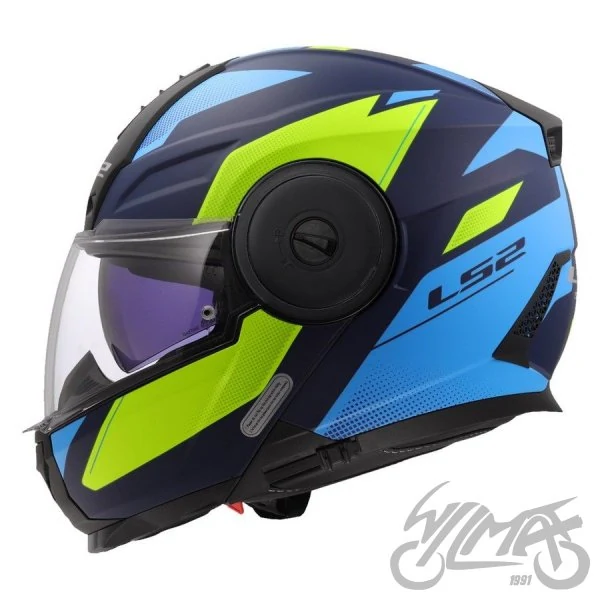 Kask szczękowy LS2 FF902 Scope II Duria M.Bl.Hi-Vis — M z Pinlockiem — ujęcie 2