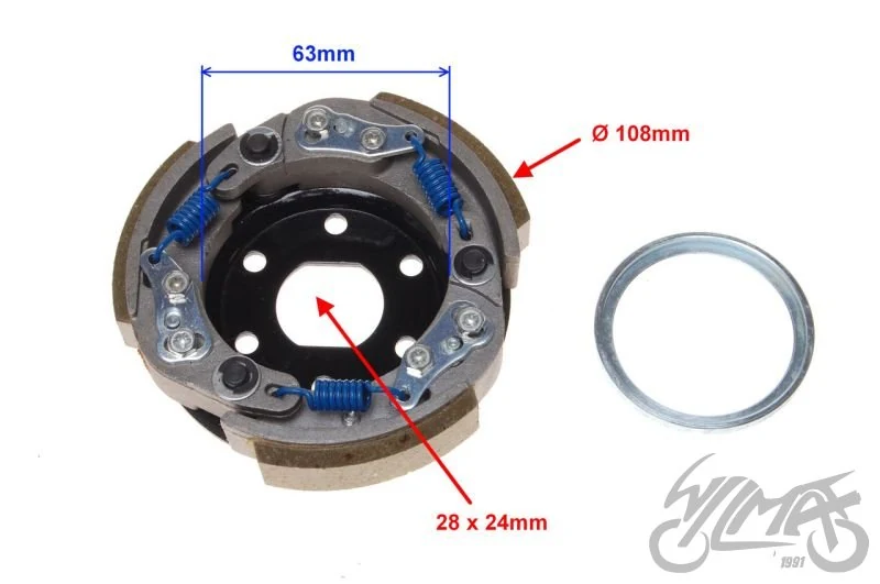 Szczęki sprz.z reg tuning skutery 2T 108 mm — ujęcie 2