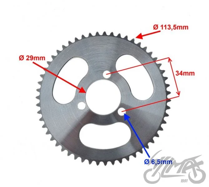 Zębatka tył 55z 140 25H do Mini pocket atv — ujęcie 2