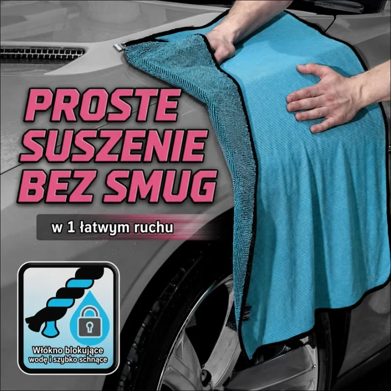 Ręcznik FANTASTICLEAN Twisted Loop do osuszania 600g/m2 80x60 cm 2 szt. różowe — ujęcie 3