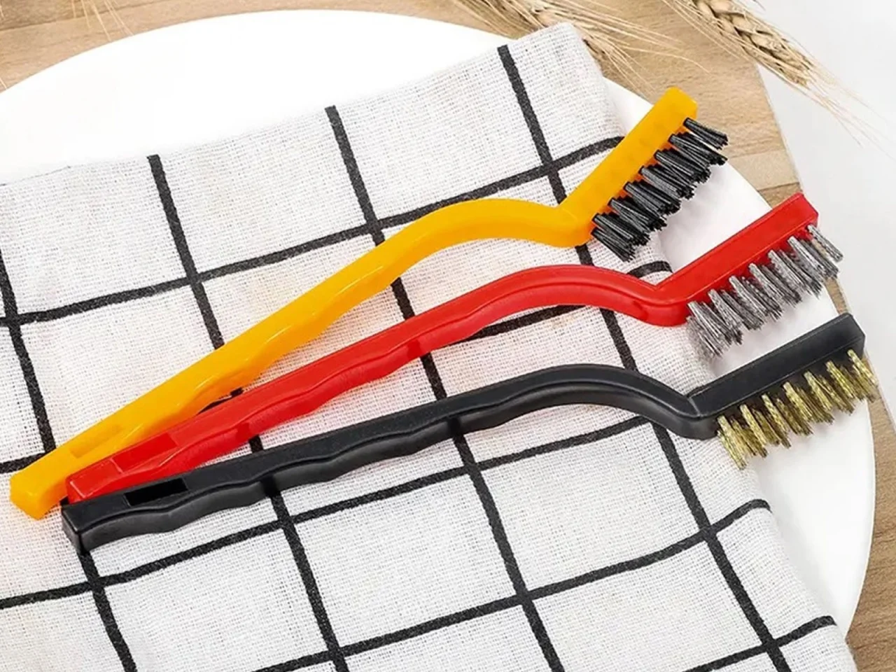 Zestaw SZCZOTEK stal / mosiądz / nylon 3 szt. — ujęcie 4